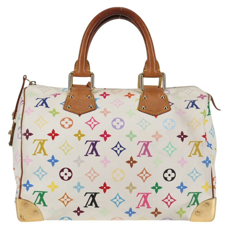 【日本直送】路易威登 Monogram 多色 Speedy 30 手提包 白色 M92643 正品 128093V-1