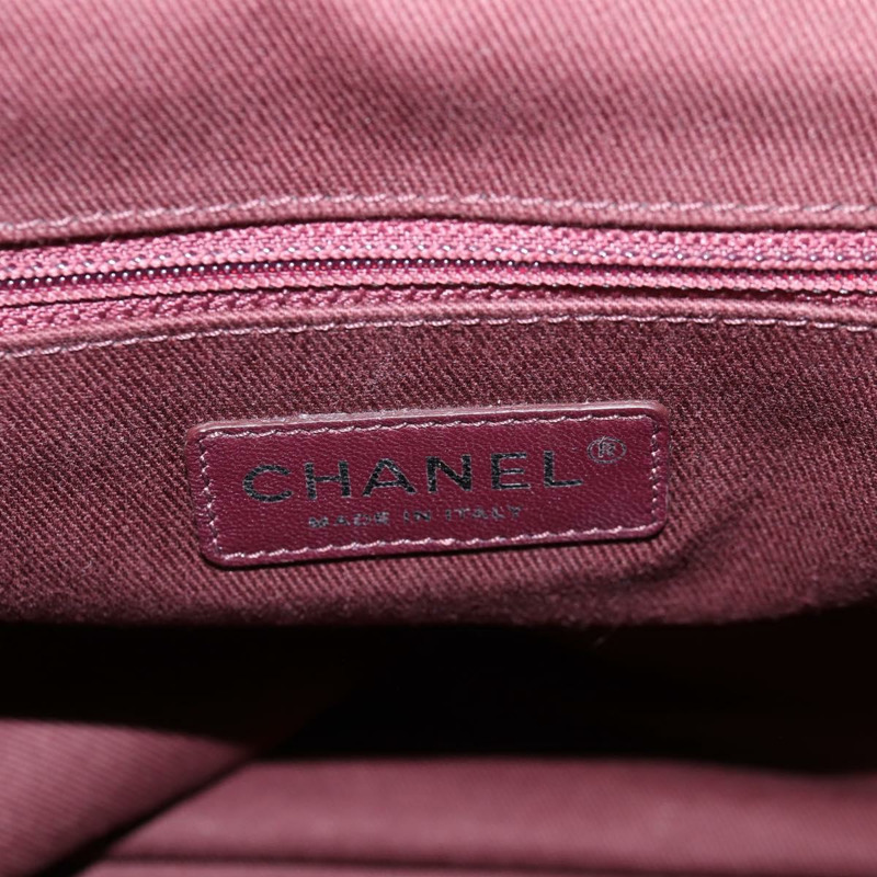 【日本直送】香奈兒刺繡塗鴉手袋 帆布皮革 卡其色 CC 標誌 正品 127134SM-19