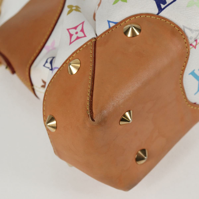 【日本直送】路易威登 Monogram Multicolor Judy MM 手提包 2Way 白色 M40255 LV Auth 127584V-13