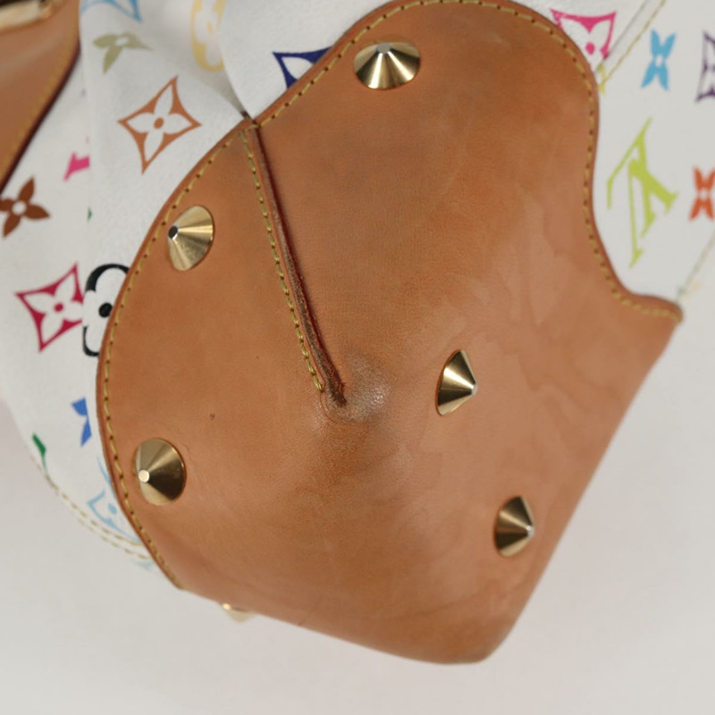 【日本直送】路易威登 Monogram Multicolor Judy MM 手提包 2Way 白色 M40255 LV Auth 127584V-14