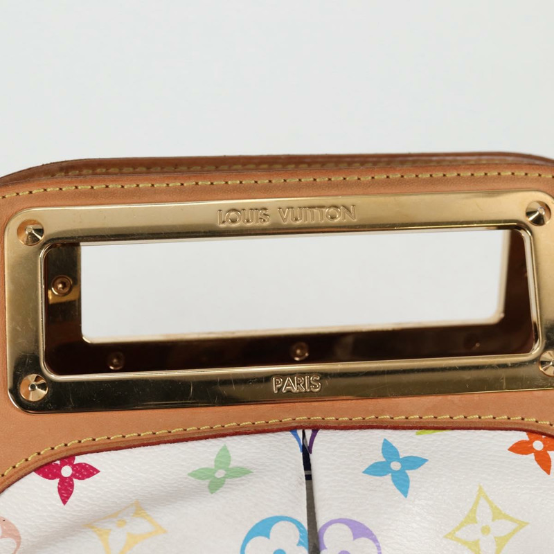 【日本直送】路易威登 Monogram Multicolor Judy MM 手提包 2Way 白色 M40255 LV Auth 127584V-16