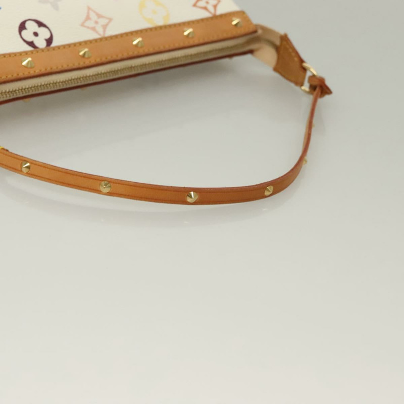 【日本直送】LOUIS VUITTON 多色 Pochette Accessoires 手拿包 白色 M92649 LV 授權 127635V-6