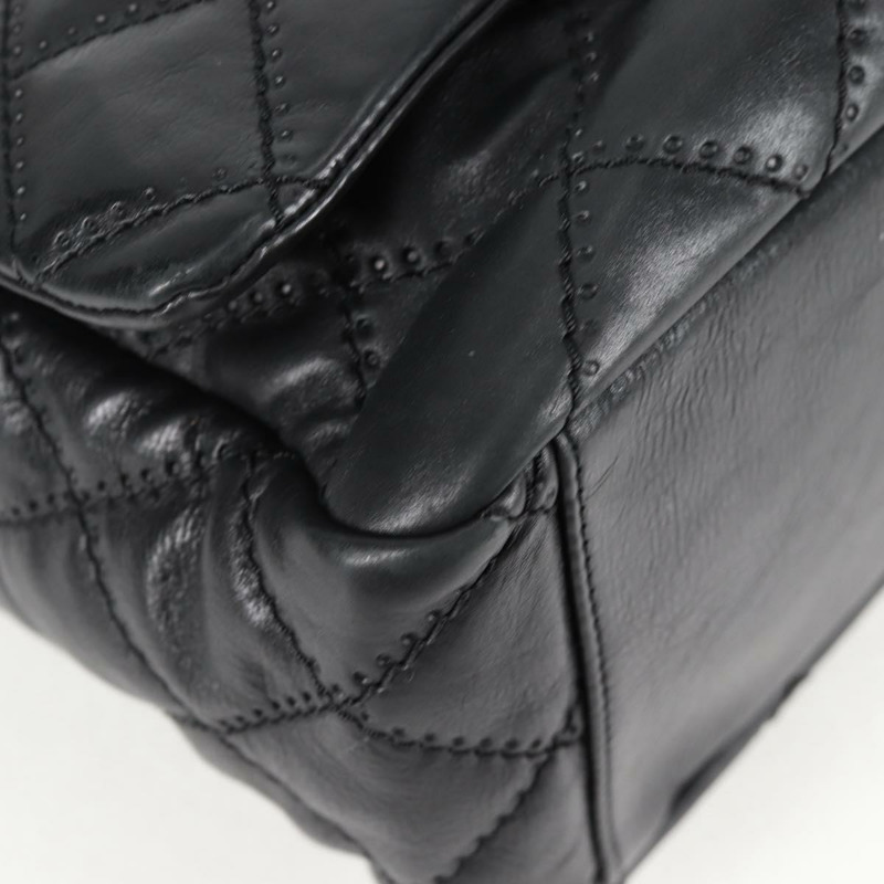 【日本直送】香奈兒 Matelasse 鏈條單肩包 小羊皮 黑金 CC 正品 127921M-14