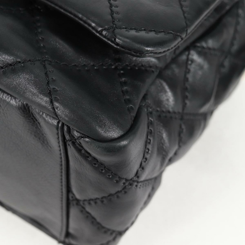 【日本直送】香奈兒 Matelasse 鏈條單肩包 小羊皮 黑金 CC 正品 127921M-15