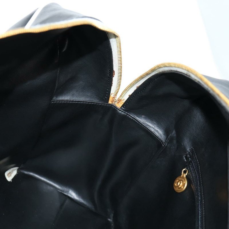 【日本直送】香奈兒 Matelasse 波士頓包 小牛皮 黑色 CC 正品 127925V-21