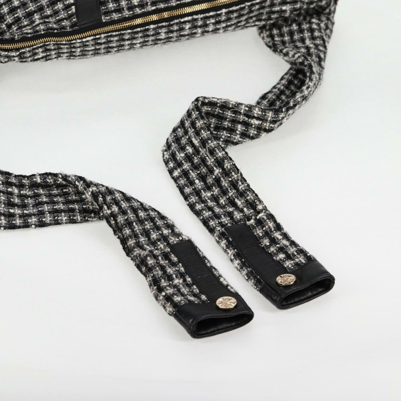 【日本直送】CHANEL Girl Chanel 外套單肩包粗花呢黑白 CC 正品 126244V-7