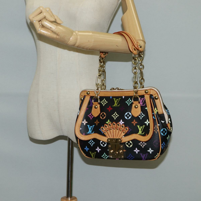 【日本直送】路易威登 Monogram 多色 Gracie 中型手提包 黑色 M92591 正品 126225SV-24