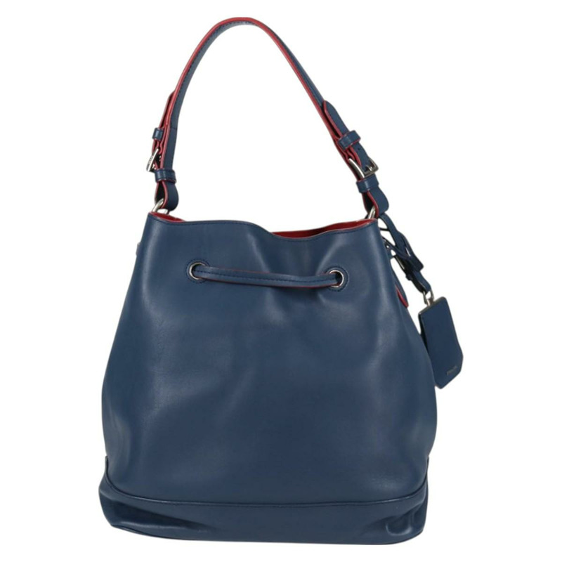 【日本直送】PRADA 肩背包 皮革 藍色 銀色 正品 127875V-1