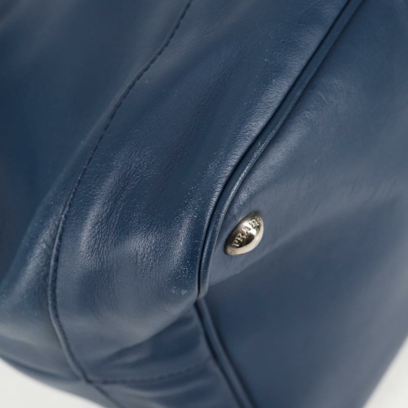 【日本直送】PRADA 肩背包 皮革 藍色 銀色 正品 127875V-7