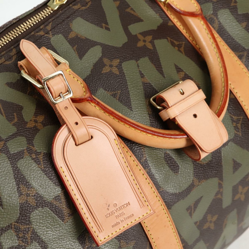 【日本直送】路易威登 Monogram Graffiti Keepall 50 波士頓包 卡其色 M92196 正品 126567V-17
