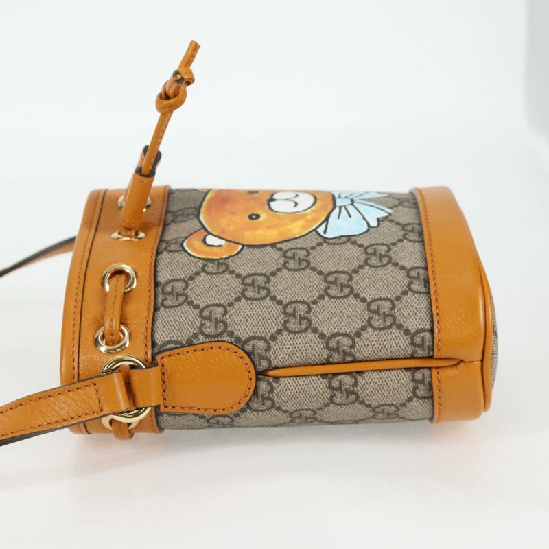 【日本直送】GUCCI GG Supreme 單肩包 PVC 米色金色 660304 正品 115292M-2