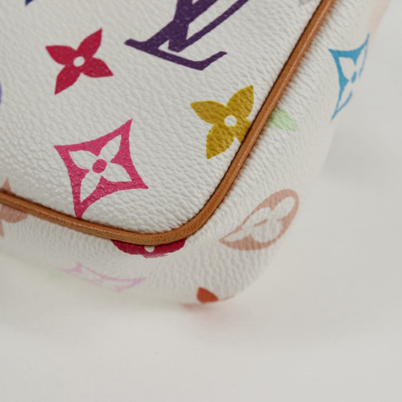 【日本直送】LOUIS VUITTON 多色 Pochette Accessoires 手拿包 白色 M92649 LV 授權 129011V-14
