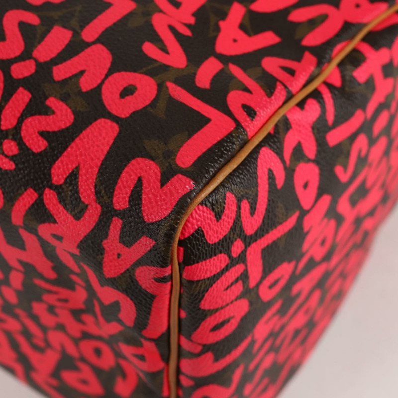 【日本直送】路易威登 Monogram Graffiti Speedy 30 手提包粉紅色 M93704 LV 正品 128854V-15