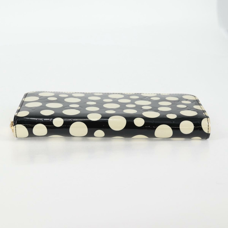【日本直送】LOUIS VUITTON 草間彌生 Vernis Zippy 皮夾 白色黑色 M91573 正品 128837V-5
