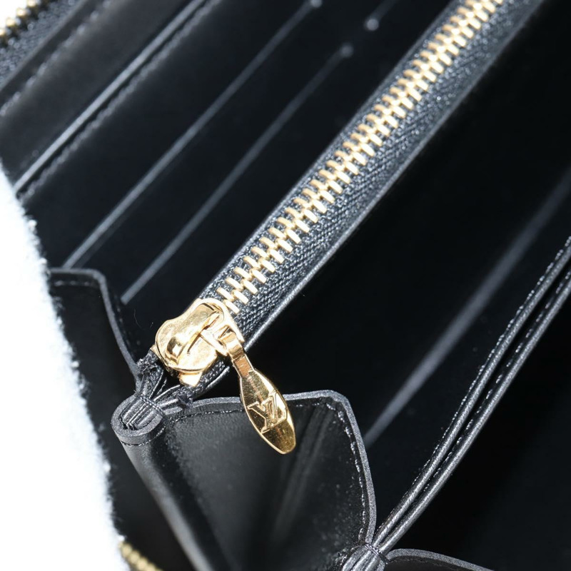 【日本直送】LOUIS VUITTON 草間彌生 Vernis Zippy 皮夾 白色黑色 M91573 正品 128837V-17