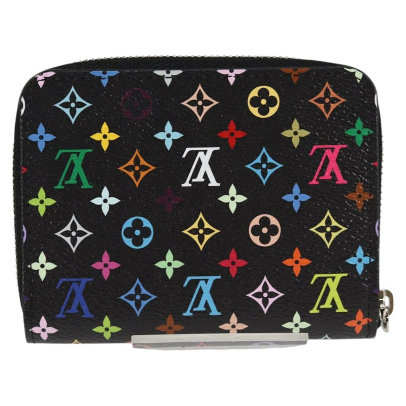 【日本直送】LOUIS VUITTON 多色 LV × TM Zippy 零皮夾 黑色 M13409 LV Auth 128840M-1