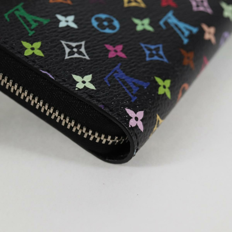 【日本直送】LOUIS VUITTON 多色 LV × TM Zippy 零皮夾 黑色 M13409 LV Auth 128840M-14