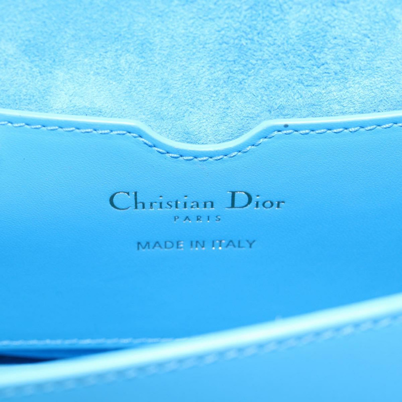 【日本直送】Christian Dior Bobby East West 肩背包 皮革 藍 金色 正品 128851M-18