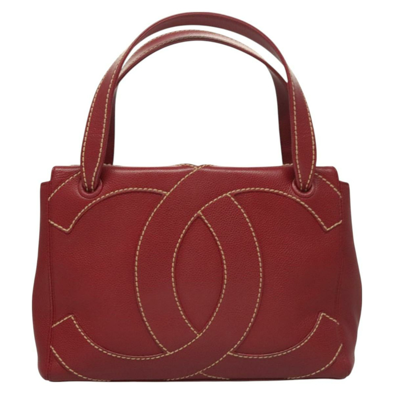 【日本直送】香奈兒 Wild Stitch 手袋 魚子醬皮 波爾多金 CC 正品 126239V-12