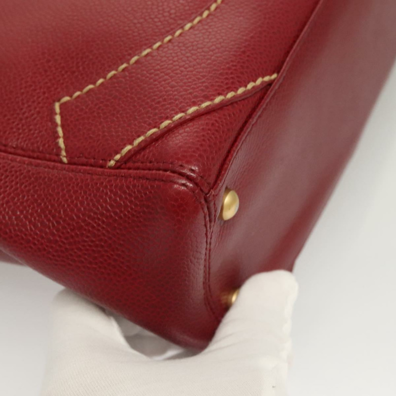 【日本直送】香奈兒 Wild Stitch 手袋 魚子醬皮 波爾多金 CC 正品 126239V-14