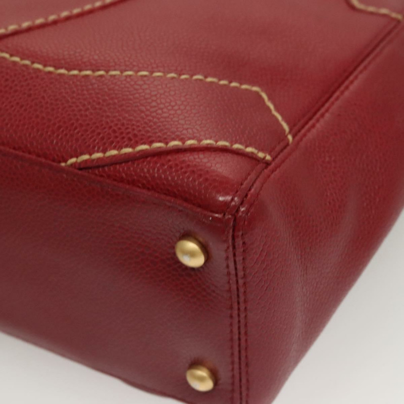 【日本直送】香奈兒 Wild Stitch 手袋 魚子醬皮 波爾多金 CC 正品 126239V-15