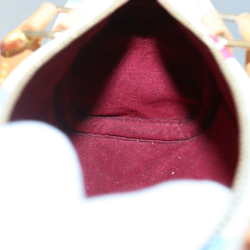 【日本直送】路易威登 Monogram 多色迷你 Speedy 手提包白色 M92645 正品 131386V-19