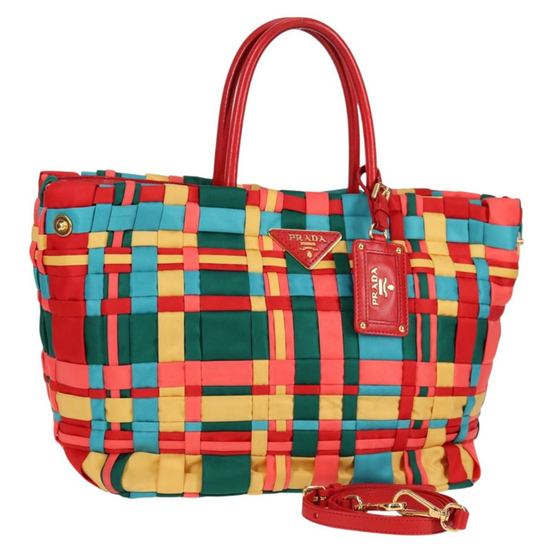 【日本直送】PRADA 尼龍雙肩包 紅色金色 正品 131587V-0