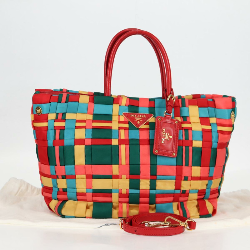 【日本直送】PRADA 尼龍雙肩包 紅色金色 正品 131587V-11
