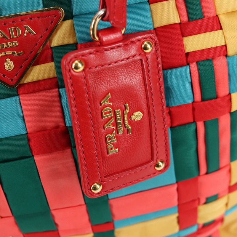 【日本直送】PRADA 尼龍雙肩包 紅色金色 正品 131587V-17