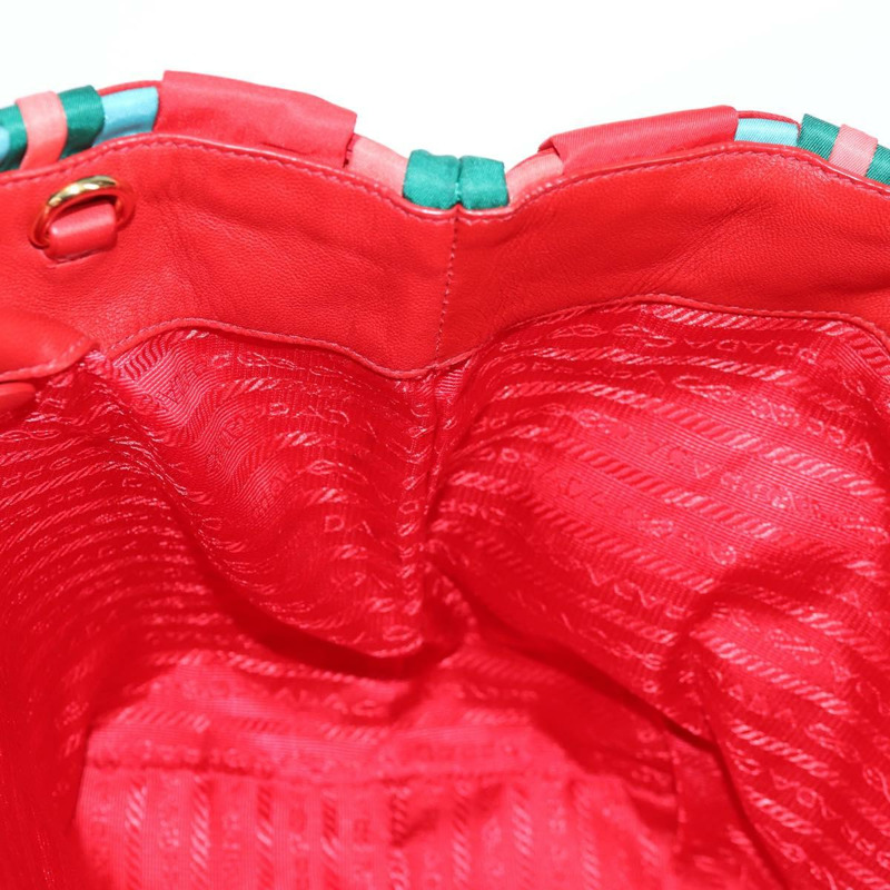 【日本直送】PRADA 尼龍雙肩包 紅色金色 正品 131587V-20