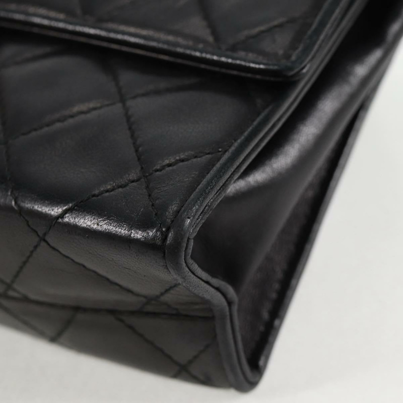 【日本直送】香奈兒 Matelasse 單肩包 小羊皮 黑金 CC 正品 132061V-13