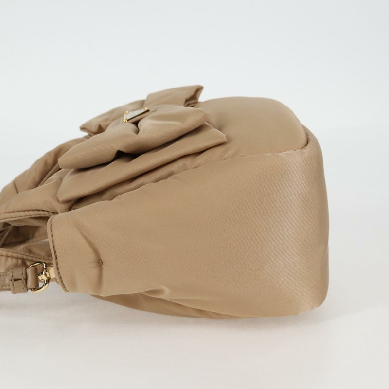 【日本直送】PRADA 尼龍雙肩包 米色 金色 正品 118908SM-2