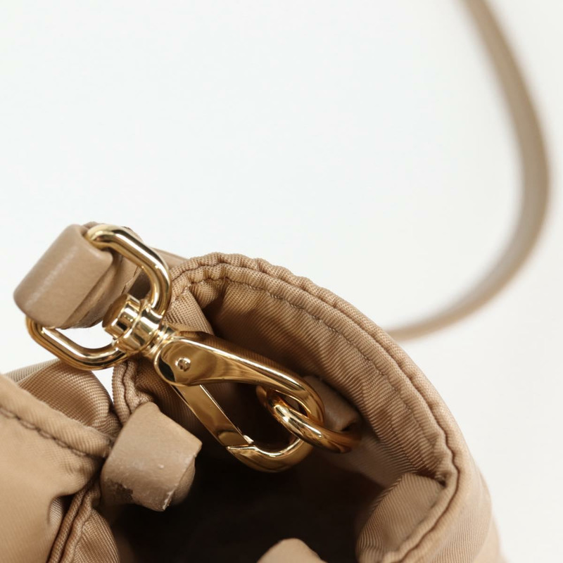 【日本直送】PRADA 尼龍雙肩包 米色 金色 正品 118908SM-8