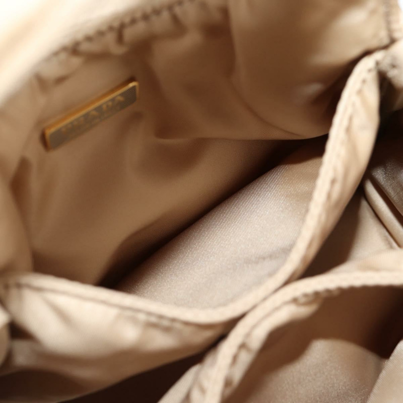 【日本直送】PRADA 尼龍雙肩包 米色 金色 正品 118908SM-19