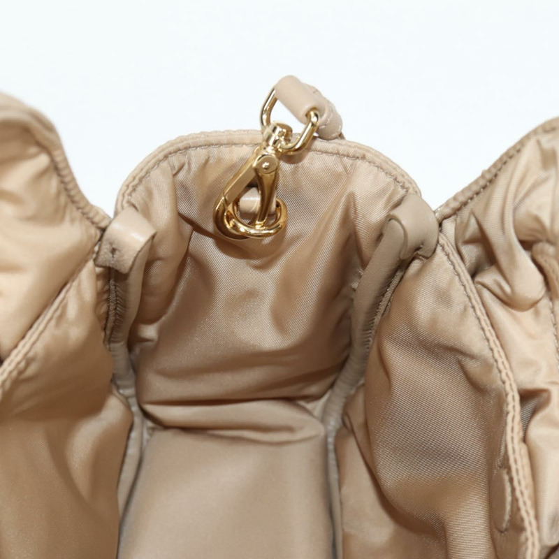 【日本直送】PRADA 尼龍雙肩包 米色 金色 正品 118908SM-20