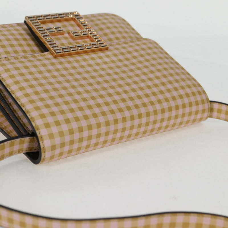 【日本直送】FENDI 肩背包 皮革 米色 金色 正品 121511M-5