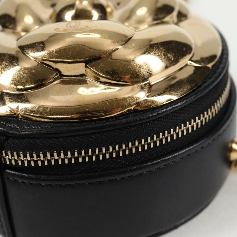 【日本直送】香奈兒 Matelasse 鏈條單肩包 小羊皮 黑金 CC 正品 131082M-15