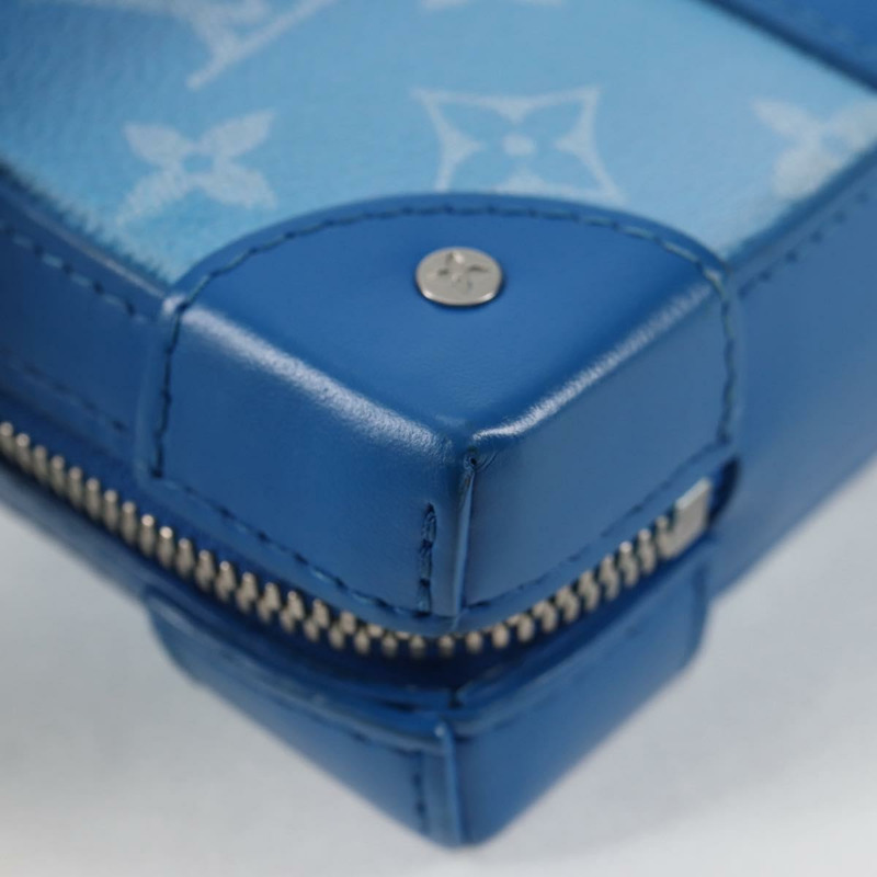 【日本直送】路易威登 Monogram Clouds 軟皮旅行箱錢包包藍色 M45432 LV 正品 128464A-15