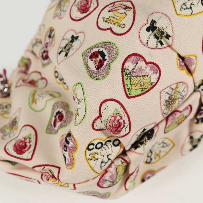 【日本直送】香奈兒鏈單背包帆布象牙白銀色雙C標誌正品 130491V-16