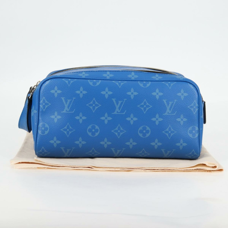 【日本直送】路易威登 Tiger Lama Monogram Dopp Kit Clutch Bag 藍色 M30849 正品 130475M-11