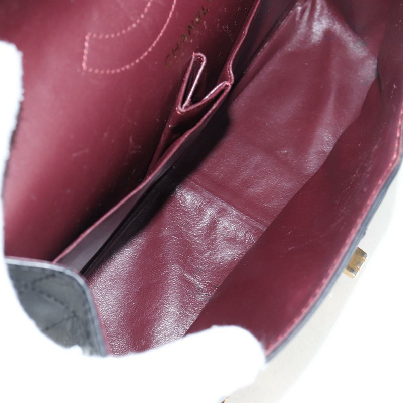 【日本直送】香奈兒 Matelasse 25 鏈條肩背包，小牛皮，黑色，CC 標誌，正品編號 131547M-9