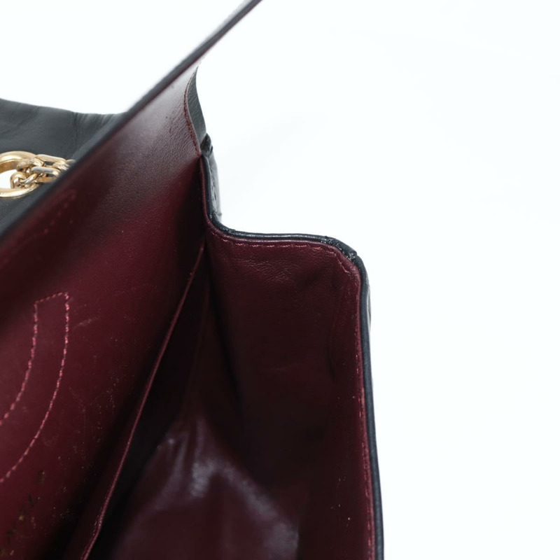 【日本直送】香奈兒 Matelasse 25 鏈條肩背包，小牛皮，黑色，CC 標誌，正品編號 131547M-26