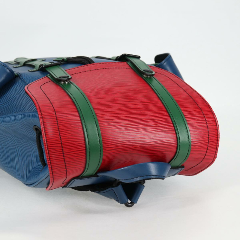 【日本直送】路易威登 Epi Christopher PM 背包 三色藍紅 M55565 正品 122883M-5