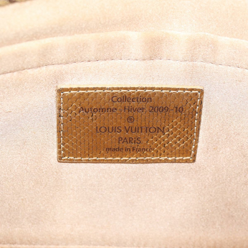 【日本直送】路易威登 Monogram Brocade Tari 手拿包 金色 M93142 LV 正品 121509V-18