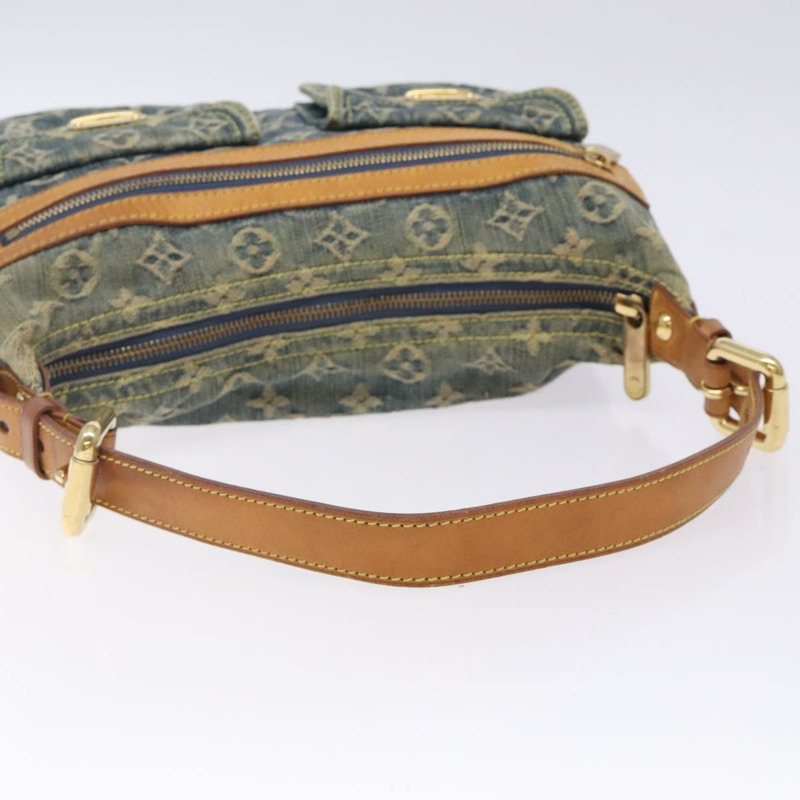 【日本直送】路易威登 Monogram Denim Buggy PM 肩背包 藍色 M95049 LV 正品 132462-6