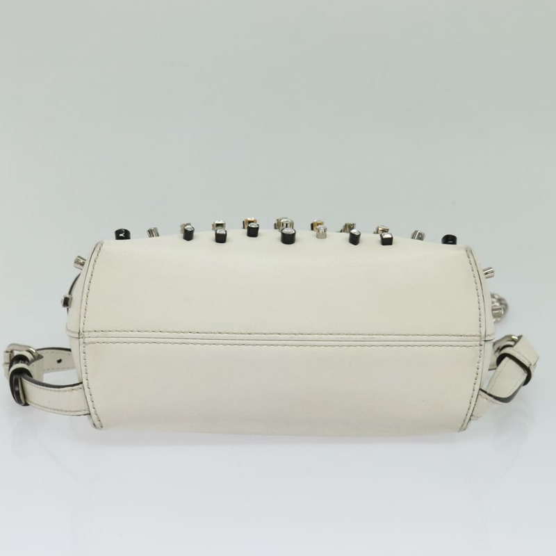 【日本直送】FENDI 鏈條單肩包 皮革 2 款可選 白色 銀色 正品 131794-4