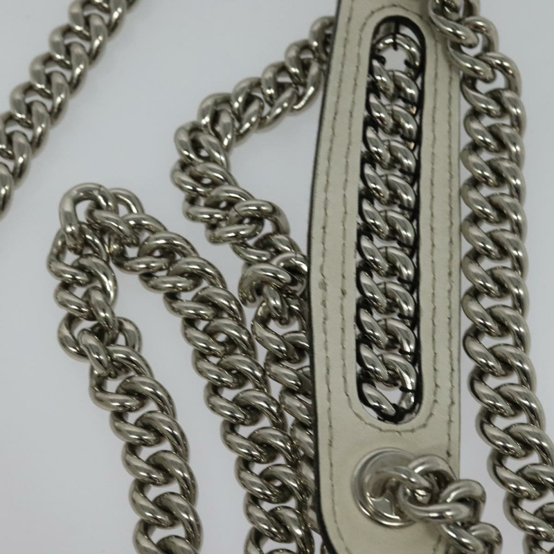 【日本直送】FENDI 鏈條單肩包 皮革 2 款可選 白色 銀色 正品 131794-7