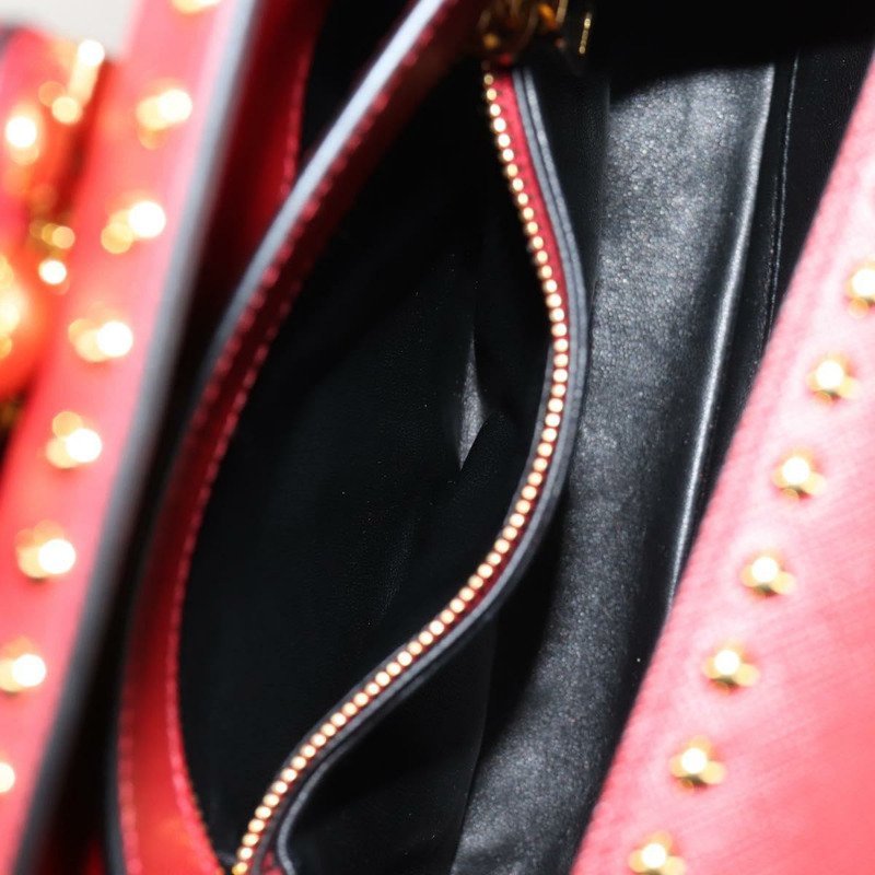 【日本直送】PRADA 單肩包 Safiano 皮革 紅金 Auth 131786M-21