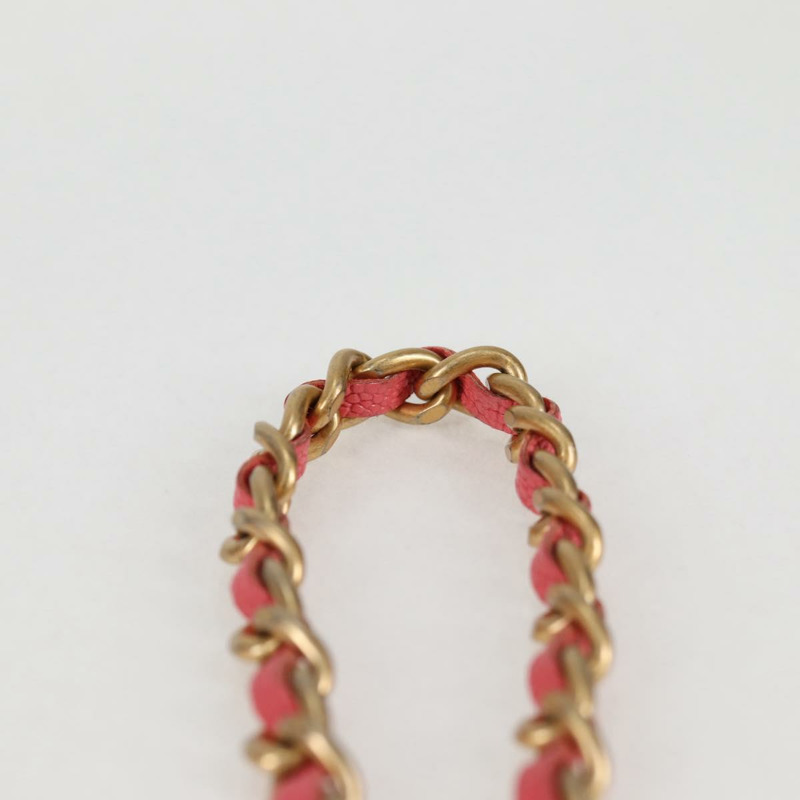 【日本直送】香奈兒 (CHANEL) 菱格紋鏈條肩背包，魚子醬紋皮革，兩用款，粉金色雙C標誌，貨號 131801M-8