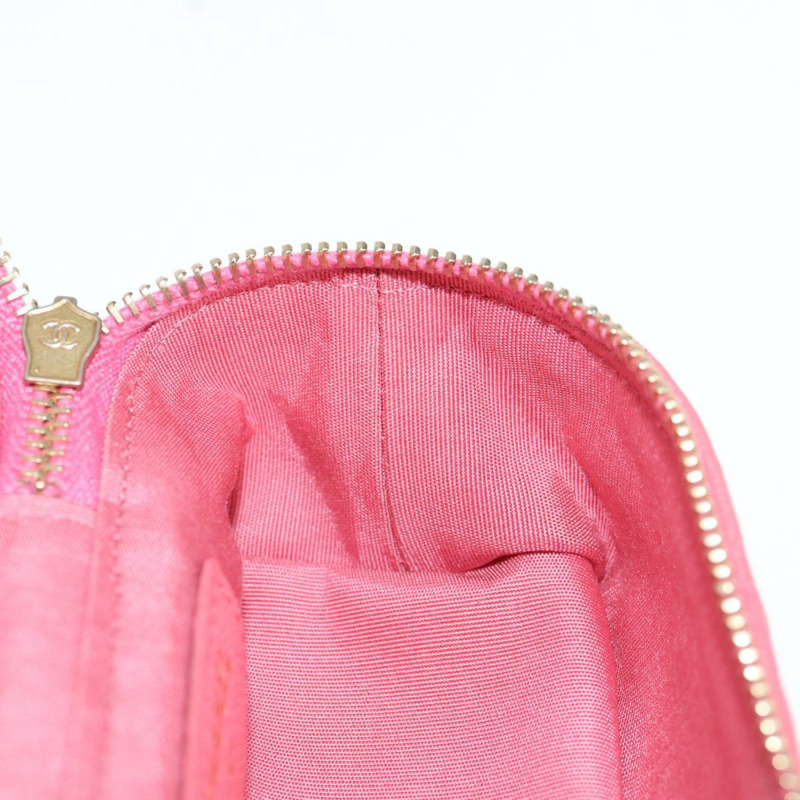 【日本直送】香奈兒 (CHANEL) 菱格紋鏈條肩背包，魚子醬紋皮革，兩用款，粉金色雙C標誌，貨號 131801M-21